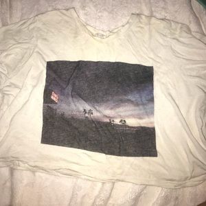 creme sunset cropped tee